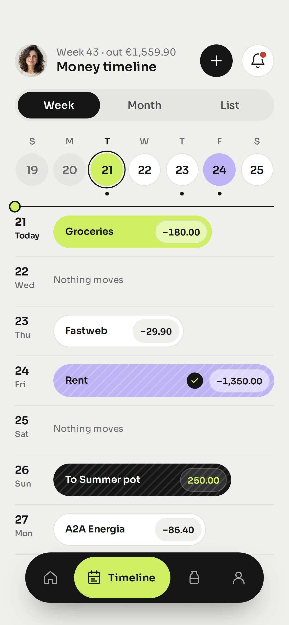 Ebb app screen 2