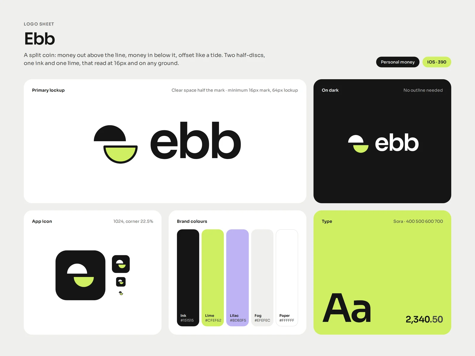 Brand guidelines, Ebb