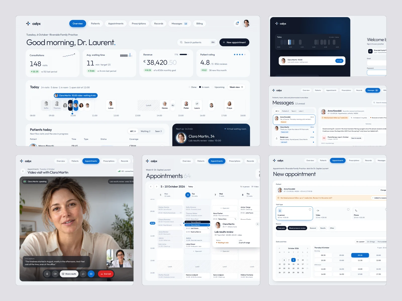 Screens overview, Calyx