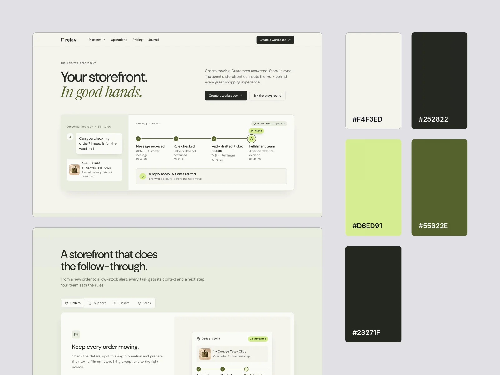Colors and styles, Relay