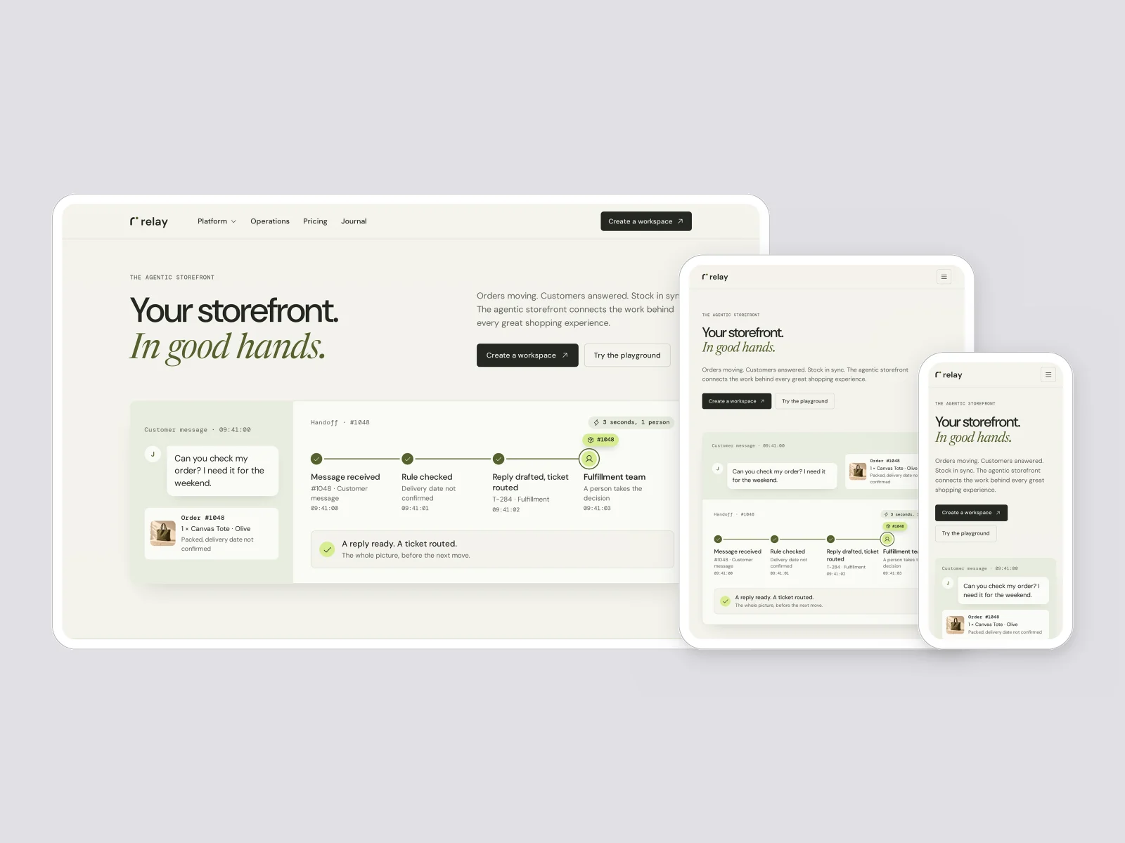 Responsive design, Relay