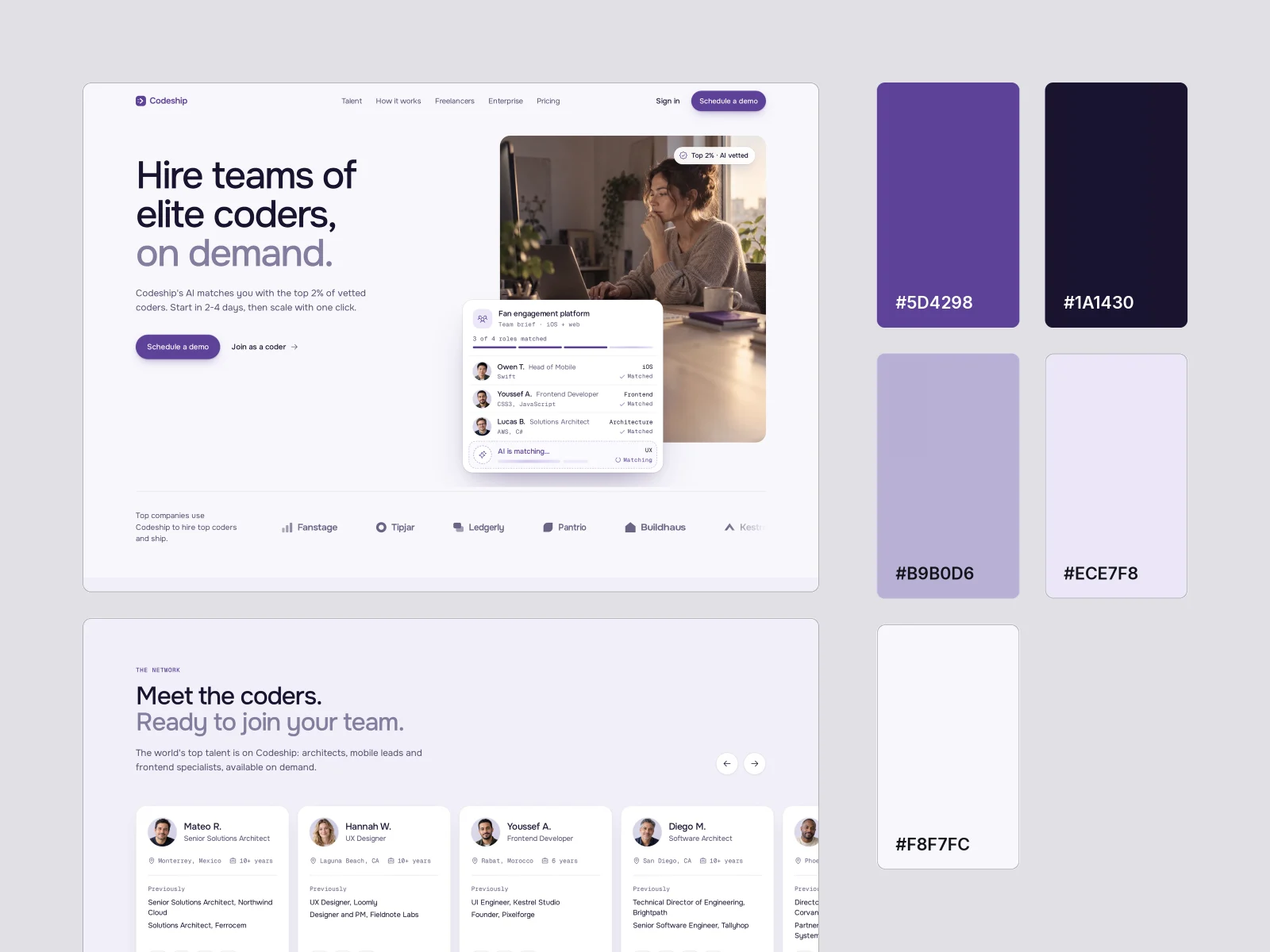 Colors and styles, Codeship