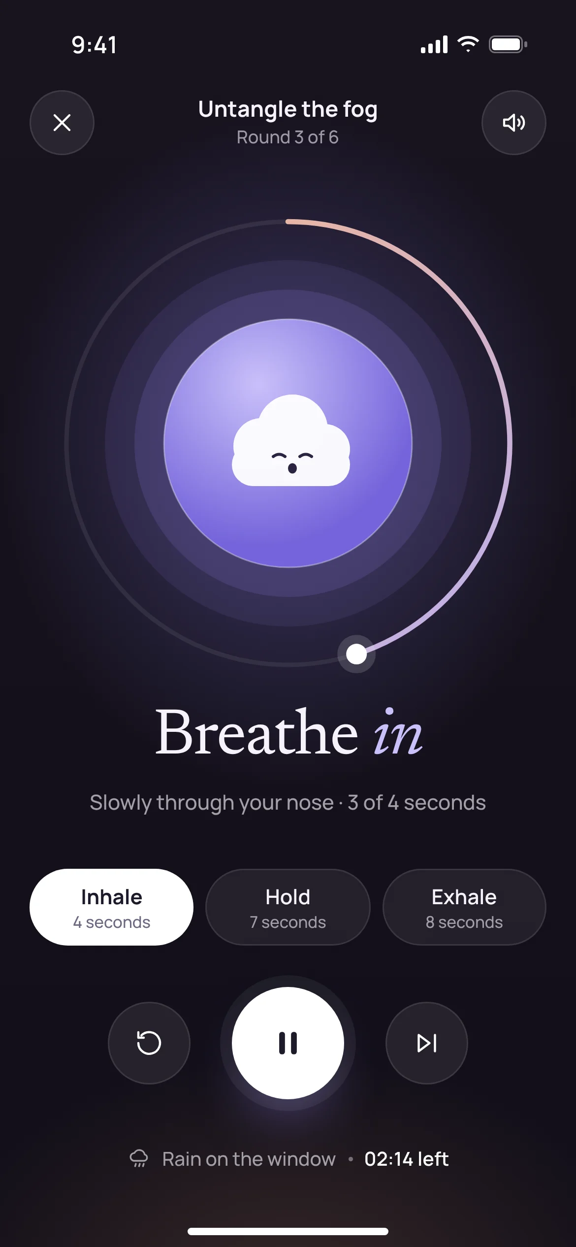 Brume app screen 3