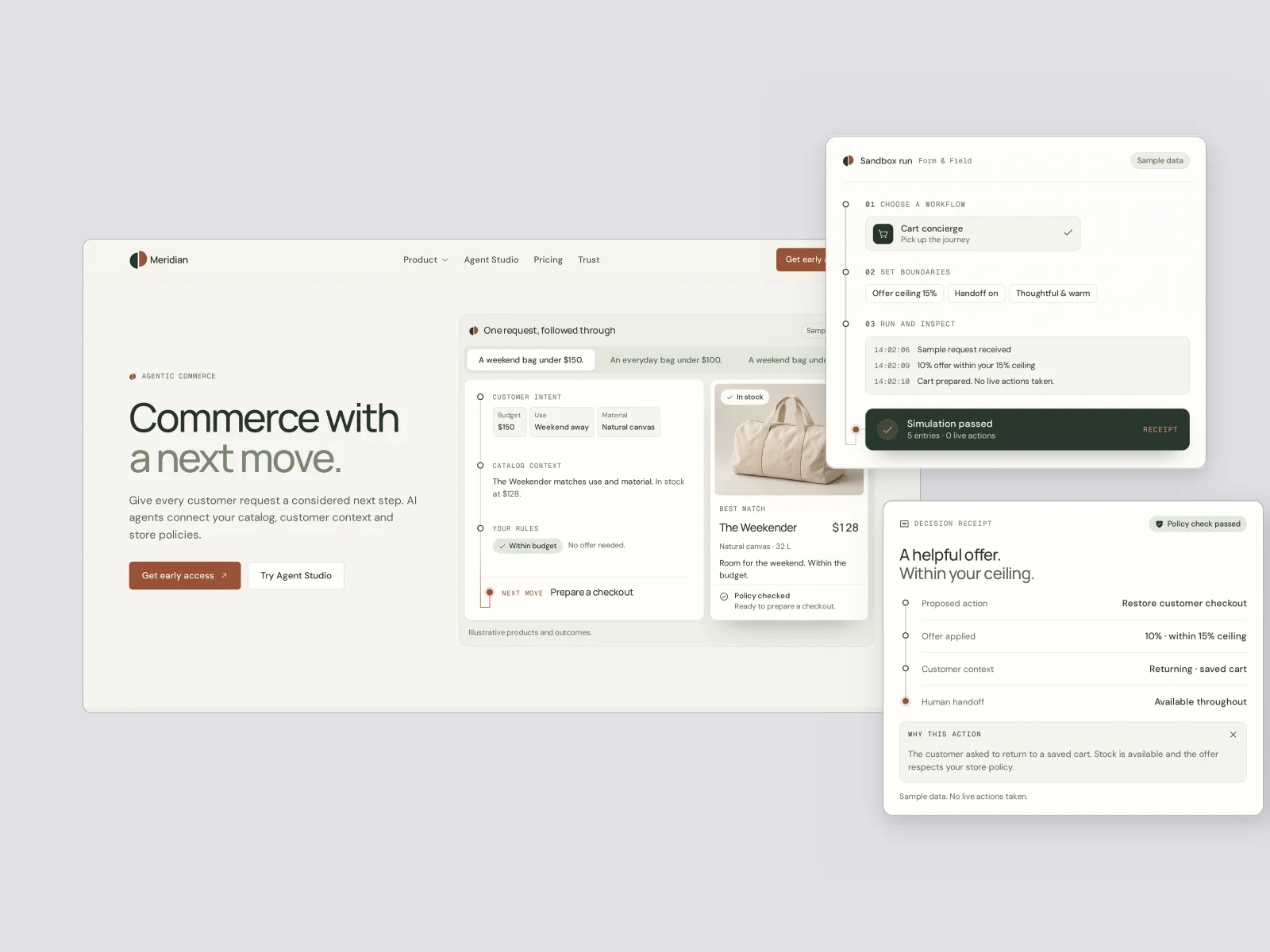 Focus on UI, Meridian