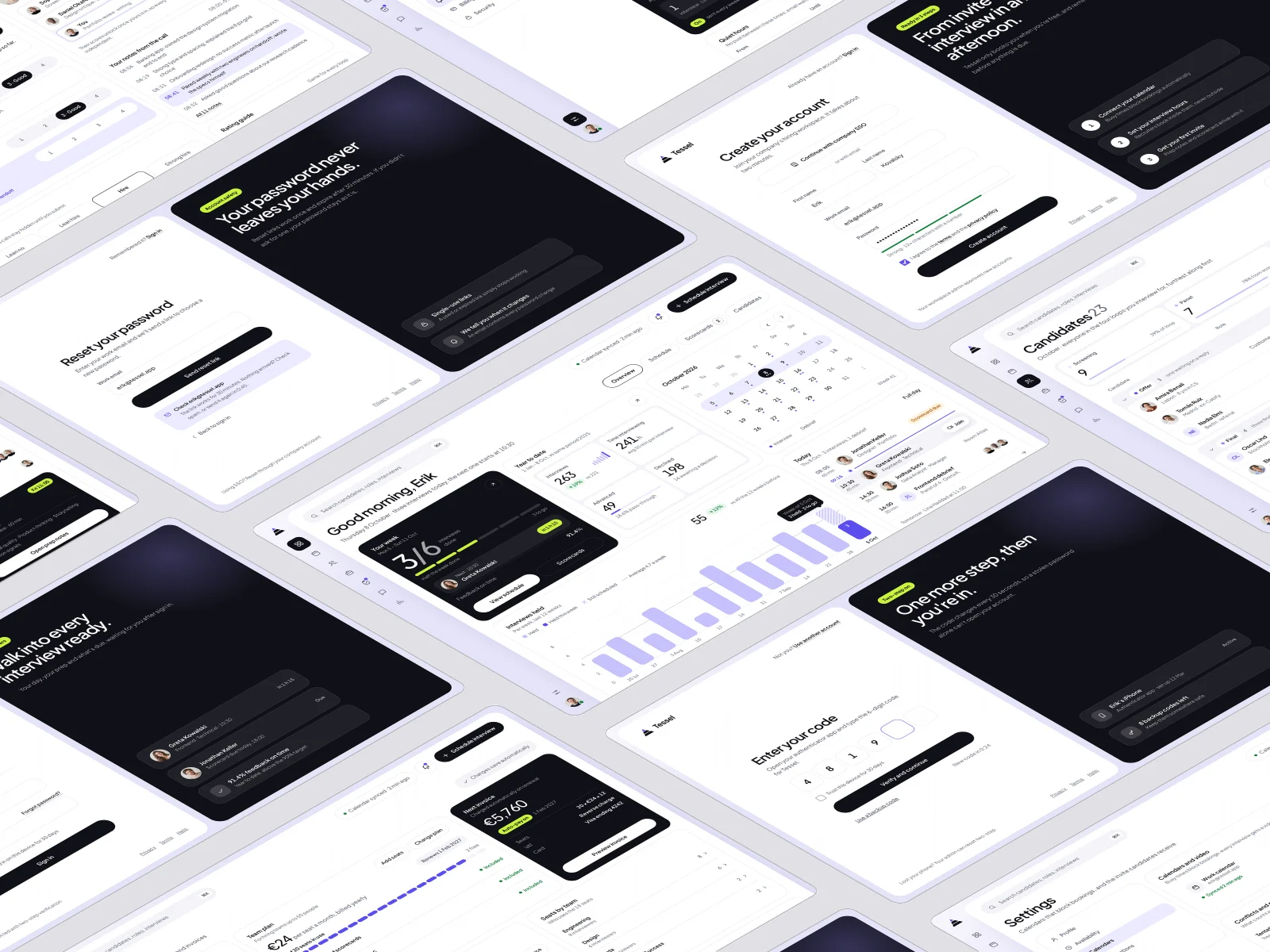 Screens overview, Tessel